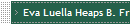 Eva Luella Heaps B. Freeman